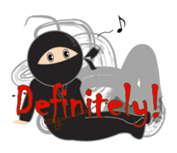 Black ninja sticker #3260490