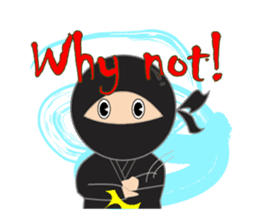 Black ninja sticker #3260491