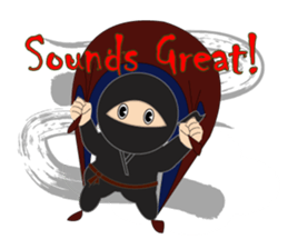 Black ninja sticker #3260494