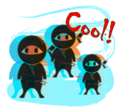 Black ninja sticker #3260495