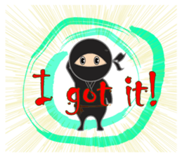 Black ninja sticker #3260496