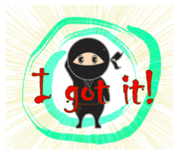Black ninja sticker #3260496