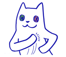 KAWAII BUTTON CAT (NONVERBAL) sticker #3265442