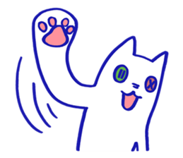 KAWAII BUTTON CAT (NONVERBAL) sticker #3265444