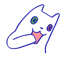 KAWAII BUTTON CAT (NONVERBAL) sticker #3265448