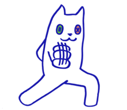 KAWAII BUTTON CAT (NONVERBAL) sticker #3265461