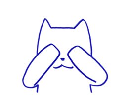 KAWAII BUTTON CAT (NONVERBAL) sticker #3265466