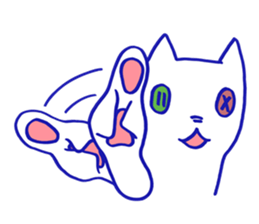 KAWAII BUTTON CAT (NONVERBAL) sticker #3265474