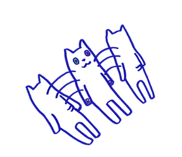 KAWAII BUTTON CAT (NONVERBAL) sticker #3265475