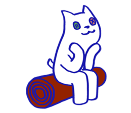 KAWAII BUTTON CAT (NONVERBAL) sticker #3265478