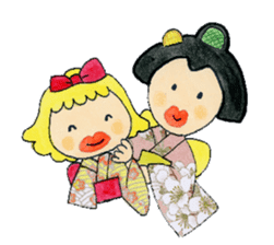 Graceful Japanese woman Yakko sister sticker #3265682