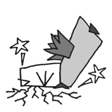 OWL-FOREST 3 ~YOUNG~ BLACK&WHITE sticker #3265734