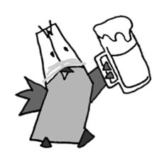 OWL-FOREST 3 ~YOUNG~ BLACK&WHITE sticker #3265738