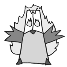 OWL-FOREST 3 ~YOUNG~ BLACK&WHITE sticker #3265761