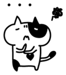 Black and white cat sticker #3265805