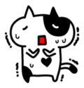 Black and white cat sticker #3265807