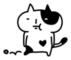 Black and white cat sticker #3265811