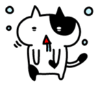 Black and white cat sticker #3265826