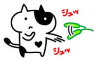 Black and white cat sticker #3265833