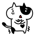 Black and white cat sticker #3265840