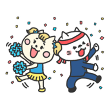 Cheer cat sticker sticker #3266795
