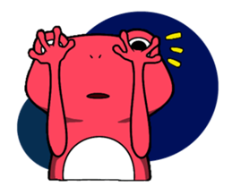 Pink frog and tadpole(English ver.) sticker #3268056