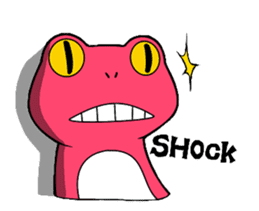 Pink frog and tadpole(English ver.) sticker #3268064