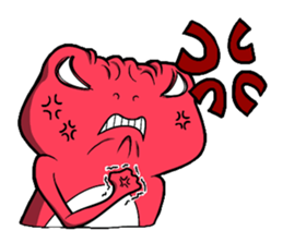 Pink frog and tadpole(English ver.) sticker #3268066