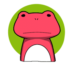 Pink frog and tadpole(English ver.) sticker #3268068