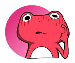Pink frog and tadpole(English ver.) sticker #3268071