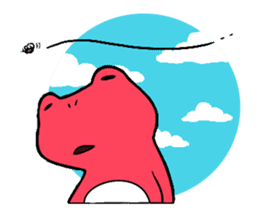 Pink frog and tadpole(English ver.) sticker #3268081