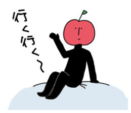 Apple of whole body tights sticker #3268223