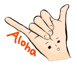 The hand with a fuman face(English) sticker #3268285