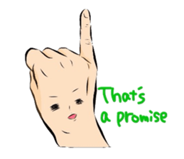 The hand with a fuman face(English) sticker #3268314