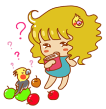 Cockatiels and Veggie Girl's Daily Life sticker #3268602