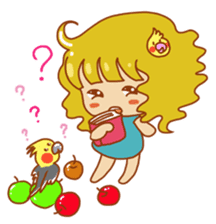 Cockatiels and Veggie Girl's Daily Life sticker #3268602