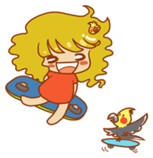 Cockatiels and Veggie Girl's Daily Life sticker #3268603
