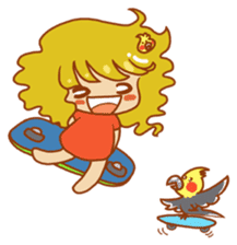 Cockatiels and Veggie Girl's Daily Life sticker #3268603