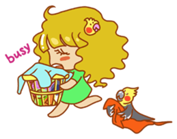 Cockatiels and Veggie Girl's Daily Life sticker #3268607