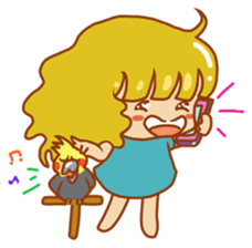 Cockatiels and Veggie Girl's Daily Life sticker #3268608