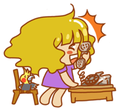 Cockatiels and Veggie Girl's Daily Life sticker #3268609