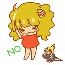 Cockatiels and Veggie Girl's Daily Life sticker #3268611