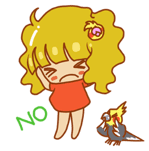 Cockatiels and Veggie Girl's Daily Life sticker #3268611