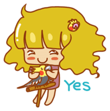 Cockatiels and Veggie Girl's Daily Life sticker #3268612