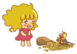 Cockatiels and Veggie Girl's Daily Life sticker #3268613