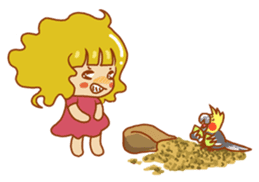 Cockatiels and Veggie Girl's Daily Life sticker #3268613