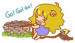 Cockatiels and Veggie Girl's Daily Life sticker #3268615