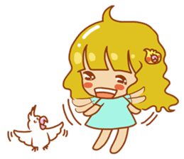 Cockatiels and Veggie Girl's Daily Life sticker #3268616