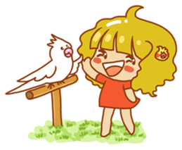 Cockatiels and Veggie Girl's Daily Life sticker #3268620