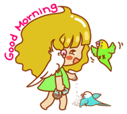 Cockatiels and Veggie Girl's Daily Life sticker #3268622